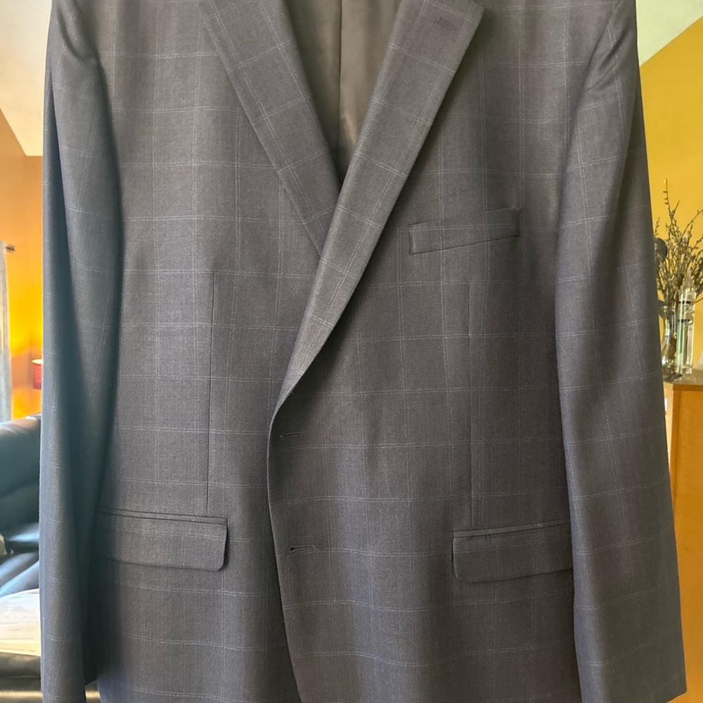 Ralph Lauren Gray Sport Coat with Windowpane Pattern